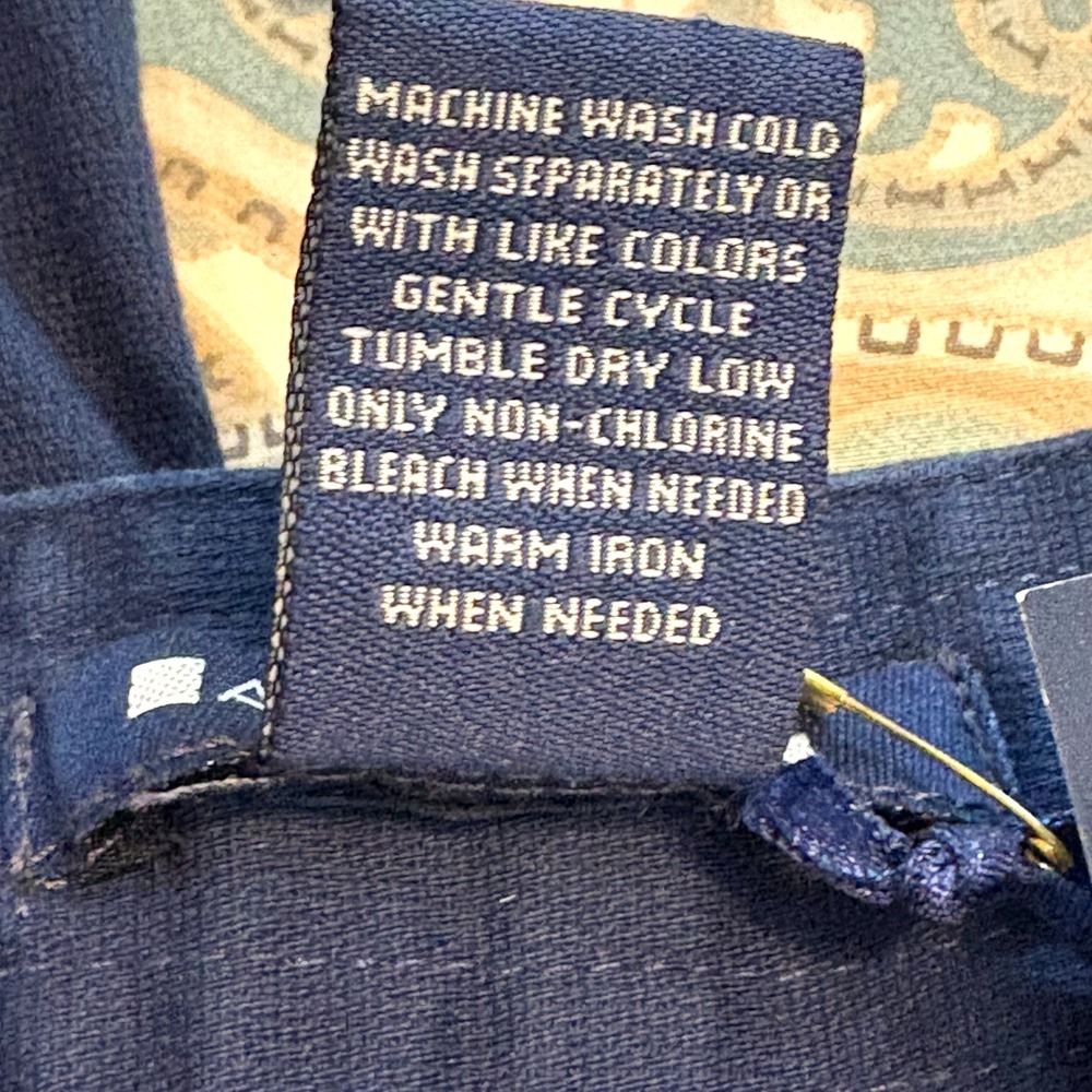 Architecht Navy Blue Pants Side Accent Buttons Size 12P - Picture 6 of 6